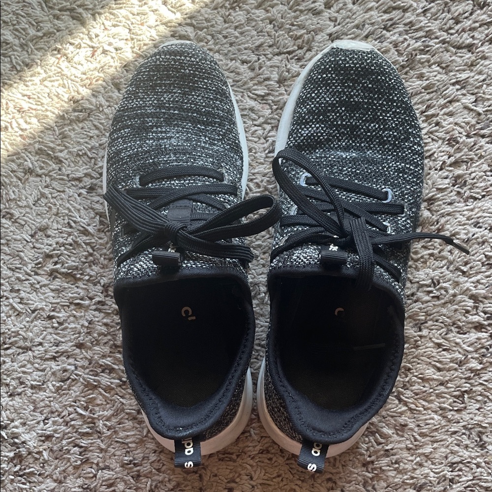 Adidas Black and White Running Shoes